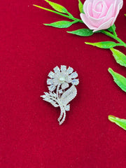 CZ Exquisite Floral Brooch