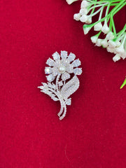 CZ Exquisite Floral Brooch