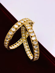 Kundan oval stones openable Bangle