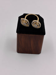 CZ Stylish Twin Design Finger Ring