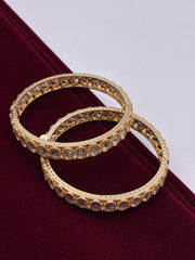 Kundan oval stones openable Bangle