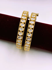 Kundan oval stones openable Bangle
