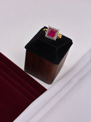 CZ Rani Square Shape Finger Ring