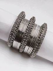 Oxidised designer set of Bangle