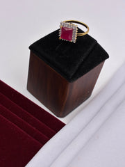 CZ Rani Square Shape Finger Ring