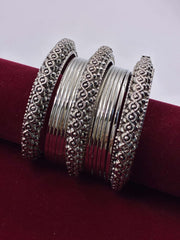 Oxidised designer set of Bangle