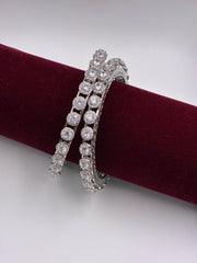 CZ Silver Pachheli Style Bangle