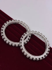 CZ Silver Pachheli Style Bangle