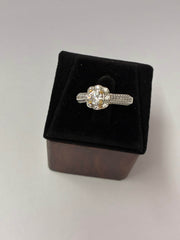 CZ Floral Finger Ring