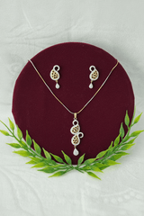 CZ Peacock Pendant set