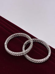 CZ Silky Silver Openable Bangle