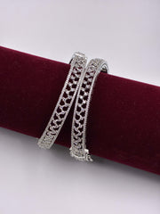 CZ Silky Silver Openable Bangle
