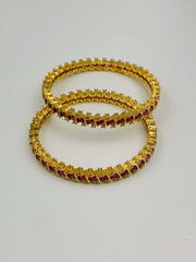 CZ Ruby Rani Designer Bangle