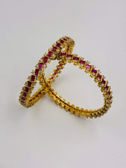 CZ Ruby Rani Designer Bangle