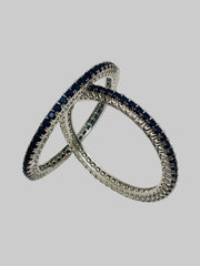 CZ Blue single line Bangle