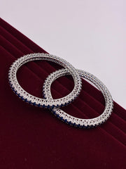 CZ Blue single line Bangle
