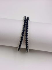 CZ Blue single line Bangle