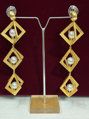 Antique Anti Tarnish Geometric Shape Dangle Earring