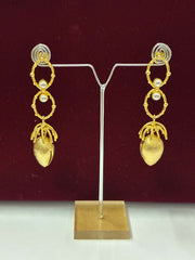 Antique Anti Tarnish Pistachio Shape Drop Earring