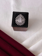 CZ Pear shape Designer Finger Ring