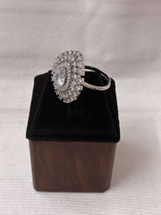 CZ Pear shape Designer Finger Ring