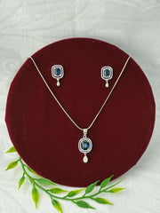 CZ Blue Pendant set