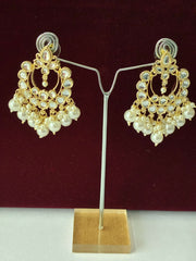 Indo Western Stone Pearl Cluster Necklace Set