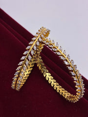 CZ Sequence of Petals Designer Bangle