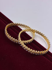 CZ Sequence of Petals Designer Bangle