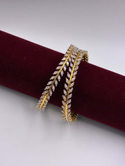 CZ Sequence of Petals Designer Bangle