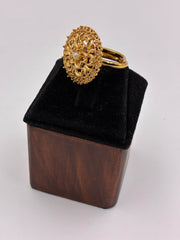 Antique Golden Designer Finger Ring