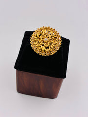 Antique Golden Designer Finger Ring