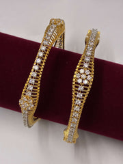 CZ Intermittent Floral Designer Bangle