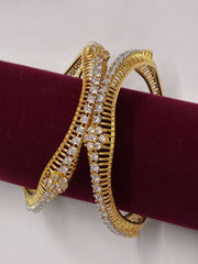CZ Intermittent Floral Designer Bangle