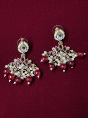 Indo Western Stone Beads Cluster Necklace Set