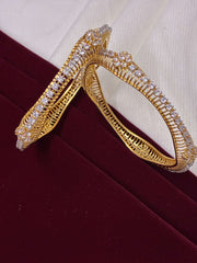 CZ Intermittent Floral Designer Bangle