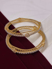 CZ Intermittent Floral Designer Bangle