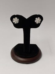 CZ Silver tone Seven stone Stud Earring