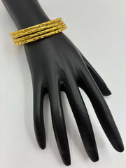 Heritage Texture Gold Plated Bangle