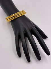 Heritage Texture Gold Plated Bangle