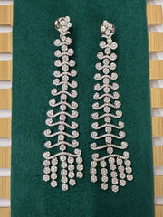 CZ Splendid Long layered dangle Earring
