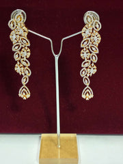CZ Adorable Floral and leaf Designer Earring