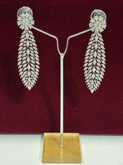 CZ Long Leaf Earring