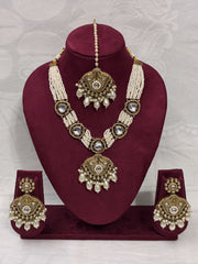 Indo Western Mother of Pearl Drop Necklace Set