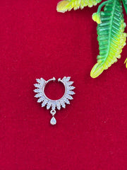 CZ Silver designer Nose Ring