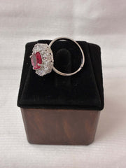 CZ Ruby Classic Finger Ring