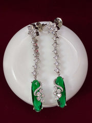 CZ emerald green designer Dangle earring