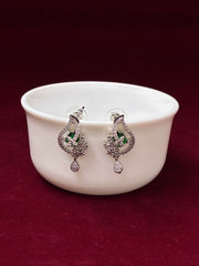 CZ Emerald Green Designer Pendant set