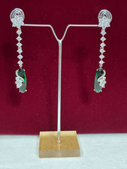 CZ emerald green designer Dangle earring
