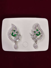 CZ Emerald Green Designer Pendant set